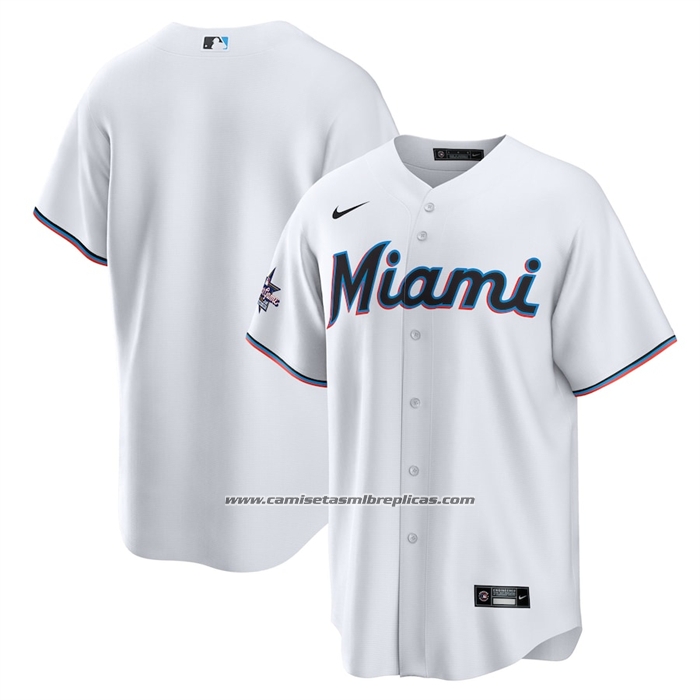 Camiseta Beisbol Hombre Miami Marlins 2025 All Star Game Home Replica Blanco